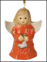 2024 Angel With Ice Skates - Apricot Crush, Goebel Angel Bell MAIN