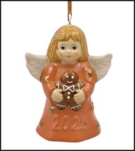 2025 Angel With Gingerbread Man - Peach Fuzz, Goebel Angel Bell MAIN