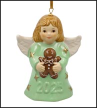 2025 Angel With Gingerbread Man - Mint, Goebel Angel Bell MAIN