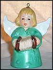 1979 Angel With Accordian - Green, Goebel Angel Bell MAIN