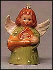 1982 Angel With French Horn - Green, Goebel Angel Bell MAIN