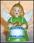 1984 Angel With Drum - Green, Goebel Angel Bell MAIN