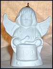 1984 Angel With Drum - White, Goebel Angel Bell MAIN