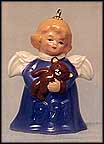 1991 Angel With Teddy Bear - Blue, Goebel Angel Bell MAIN