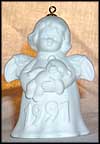1991 Angel With Teddy Bear - White, Goebel Angel Bell MAIN