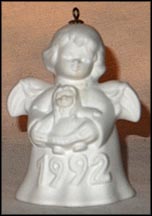 1992 Angel With Doll - White, Goebel Angel Bell MAIN