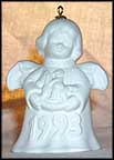 1993 Angel With Rocking Horse - White, Goebel Angel Bell MAIN