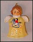 1993 Angel With Rocking Horse - Yellow, Goebel Angel Bell MAIN