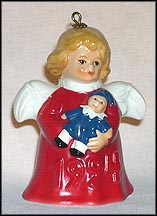1994 Angel With Doll - Red, Goebel Angel Bell MAIN