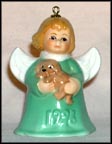 1996 Angel With Puppy - Green, Goebel Angel Bell MAIN