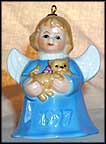 1997 Angel With Kitten - Blue, Goebel Angel Bell MAIN