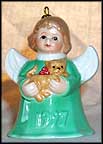 1997 Angel With Kitten - Green, Goebel Angel Bell MAIN