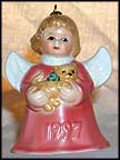 1997 Angel With Kitten - Red, Goebel Angel Bell MAIN
