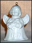 1997 Angel With Kitten - White, Goebel Angel Bell MAIN