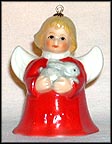 1999 Angel With Bunny - Red, Goebel Angel Bell MAIN