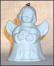 1999 Angel With Bunny - White, Goebel Angel Bell MAIN