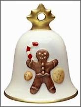 2005 Gingerbread Man , Goebel Annual Christmas Bell Ornament MAIN