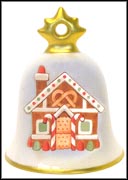 2009 Gingerbread House, Goebel Annual Christmas Bell Ornament MAIN