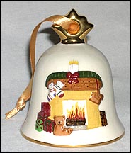2013 Fireplace, Goebel Annual Christmas Bell Ornament MAIN