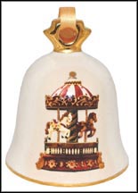 2017 Carousel, Goebel Annual Christmas Bell Ornament MAIN