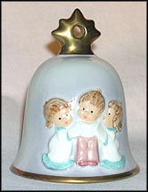 1994 Three Carolers , Goebel Annual Christmas Bell Ornament MAIN