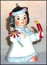 1989 Girl Holding Candle, Goebel Charlot Byj Annual Christmas Ornament MAIN