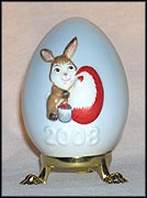 2008 Painting Bunny, Goebel Annual Easter Egg MAIN