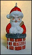 1982 Santa In Chimney color, Goebel Annual Christmas Ornament MAIN