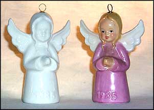 1985 Angel white, Goebel Annual Christmas Ornament MAIN