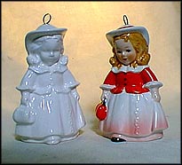 1988 Little Girl white, Goebel Annual Christmas Ornament MAIN