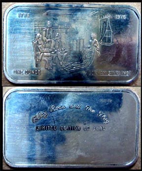 Betsy Ross Flag' Art Bar by Gorham Sterling. MAIN