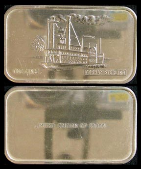Natchez Paddle Wheeler' Art Bar by Gorham Sterling. MAIN
