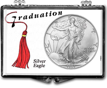 1992 Graduation Tassle American Silver Eagle Gift Display MAIN