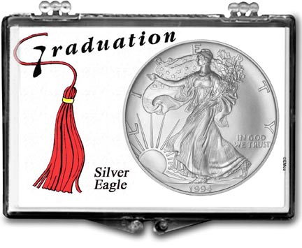 1994 Graduation Tassle American Silver Eagle Gift Display MAIN