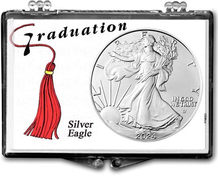 2024 Graduation Tassle American Silver Eagle Gift Display LARGE