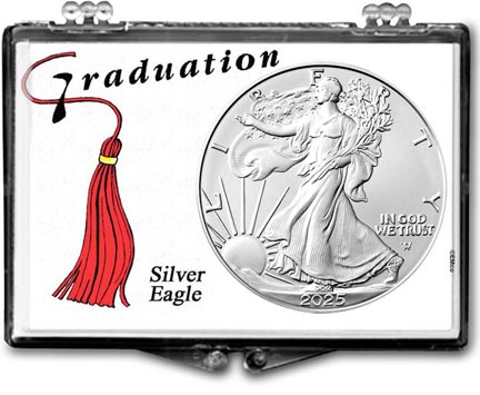 Graduation Tassle American Silver Eagle Gift Display LARGE