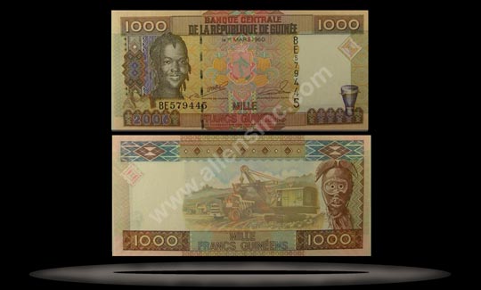 Guinea Banknote, 1000 Francs, 2006, P#40 MAIN