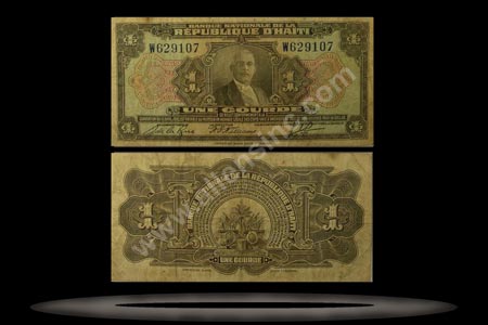 Haiti Banknote, 1 Gourde, L.1919, P#167a MAIN