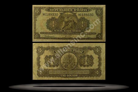 Haiti Banknote, 1 Gourde, L.1919, P#174 MAIN