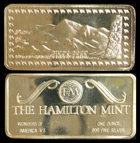 Pike’s Peak' Art Bar by Hamilton Mint. MAIN