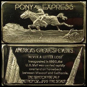 Pony Express' Art Bar by Hamilton Mint. MAIN