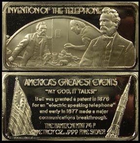 Invention of the Telephone' Art Bar by Hamilton Mint. MAIN