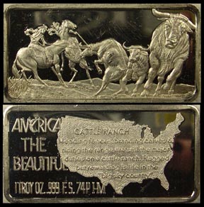 Cattle Ranch' Art Bar by Hamilton Mint. MAIN