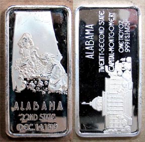 Alabama' Art Bar by Hamilton Mint. MAIN