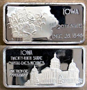 Iowa' Art Bar by Hamilton Mint. MAIN