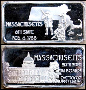 Massachusetts' Art Bar by Hamilton Mint. MAIN