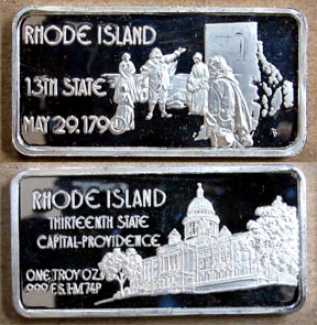 Rhode Island' Art Bar by Hamilton Mint. MAIN