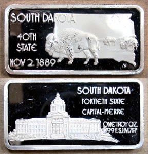 South Dakota' Art Bar by Hamilton Mint. MAIN