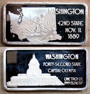 Washington' Art Bar by Hamilton Mint. MAIN