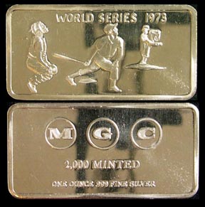 World Series 1973' Art Bar by Hamilton Mint. MAIN